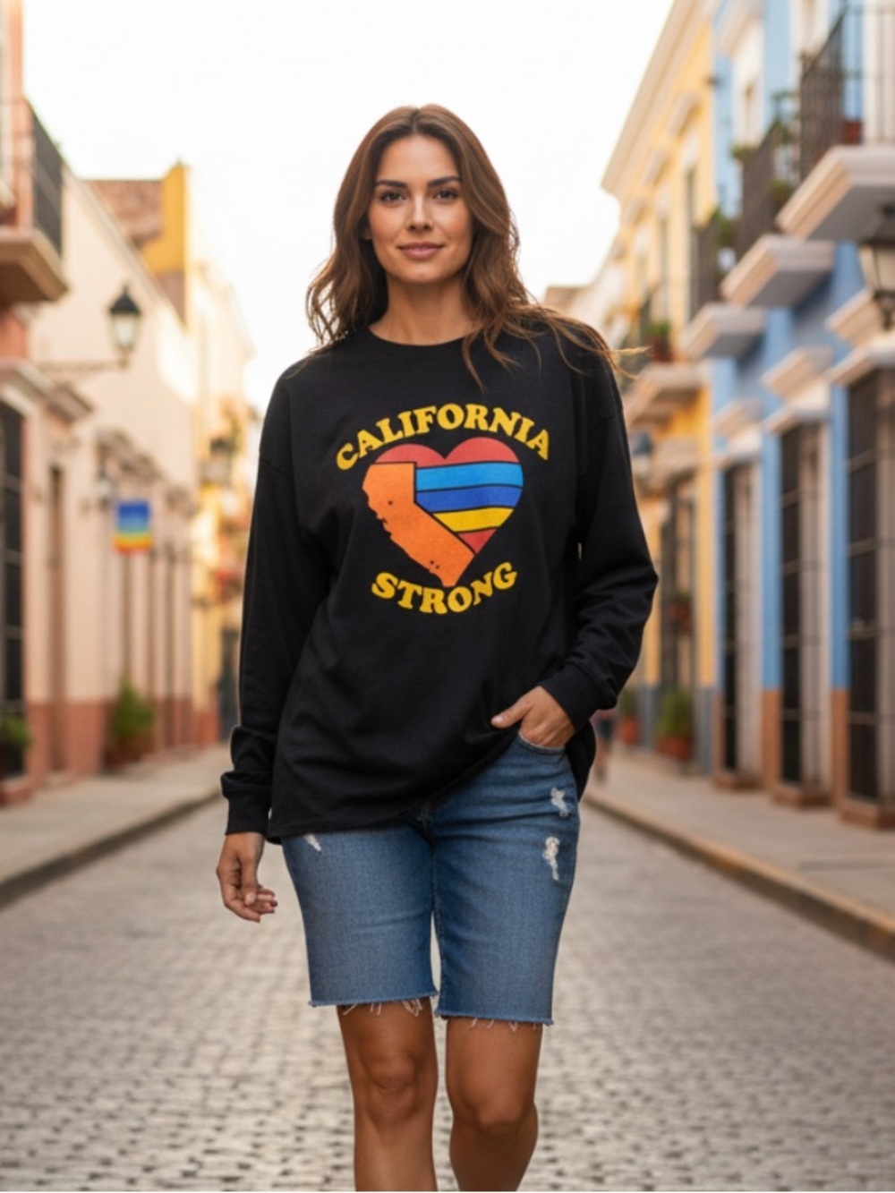 California Strong graphic long sleeve tee 2xl